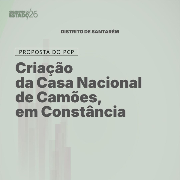 Criação da Casa Nacional de Camões, em Constância
